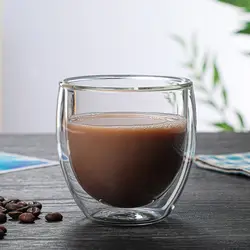 Double walled cheap price bodum glass mug with lid