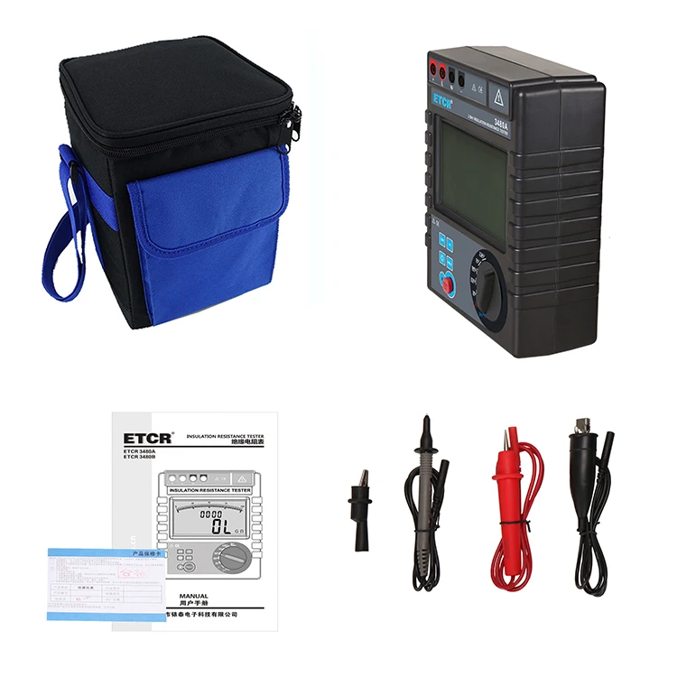 ETCR3480A 0.1Mo ~ 200Go AC/DC по количеству слов измерение напряжения переменного тока тестер сопротивления изоляции мегг