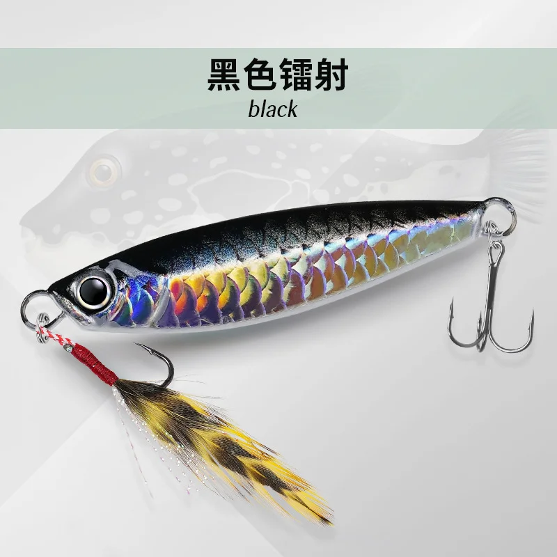 2024 Hot selling 7g 10g 15g 20g 25g 30g Lead Fishing Baits Metal Jig Lure Luminous Fishing Lure Hard Slow Jigbait Lure
