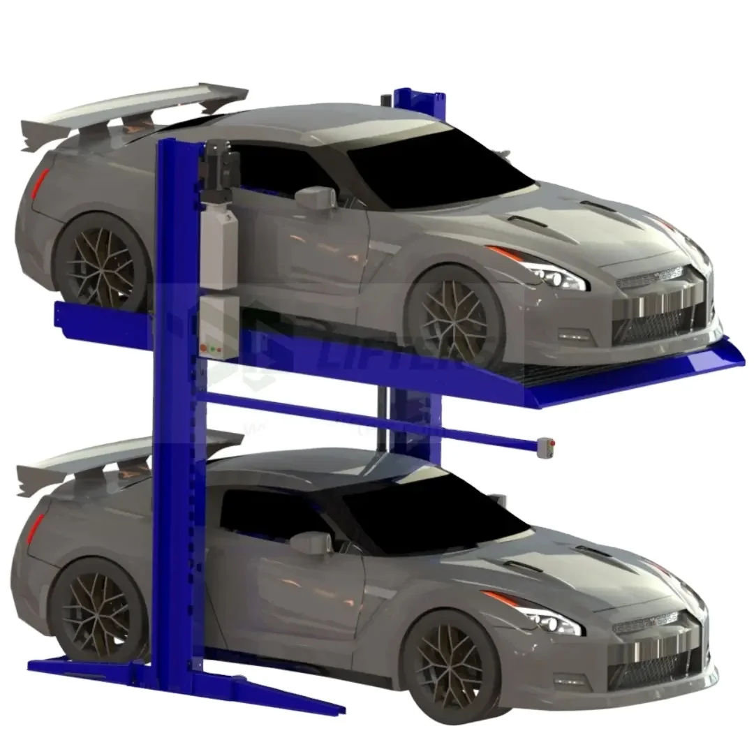 Hydraulic 2 post parking system vertical garage storage stacker two story automatic parking lift 2300kg capacity CE
