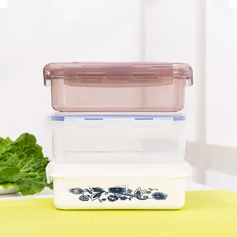 Durable White Purple Color Rectangle Storage Multicolor Plastic Reusable Food Containers