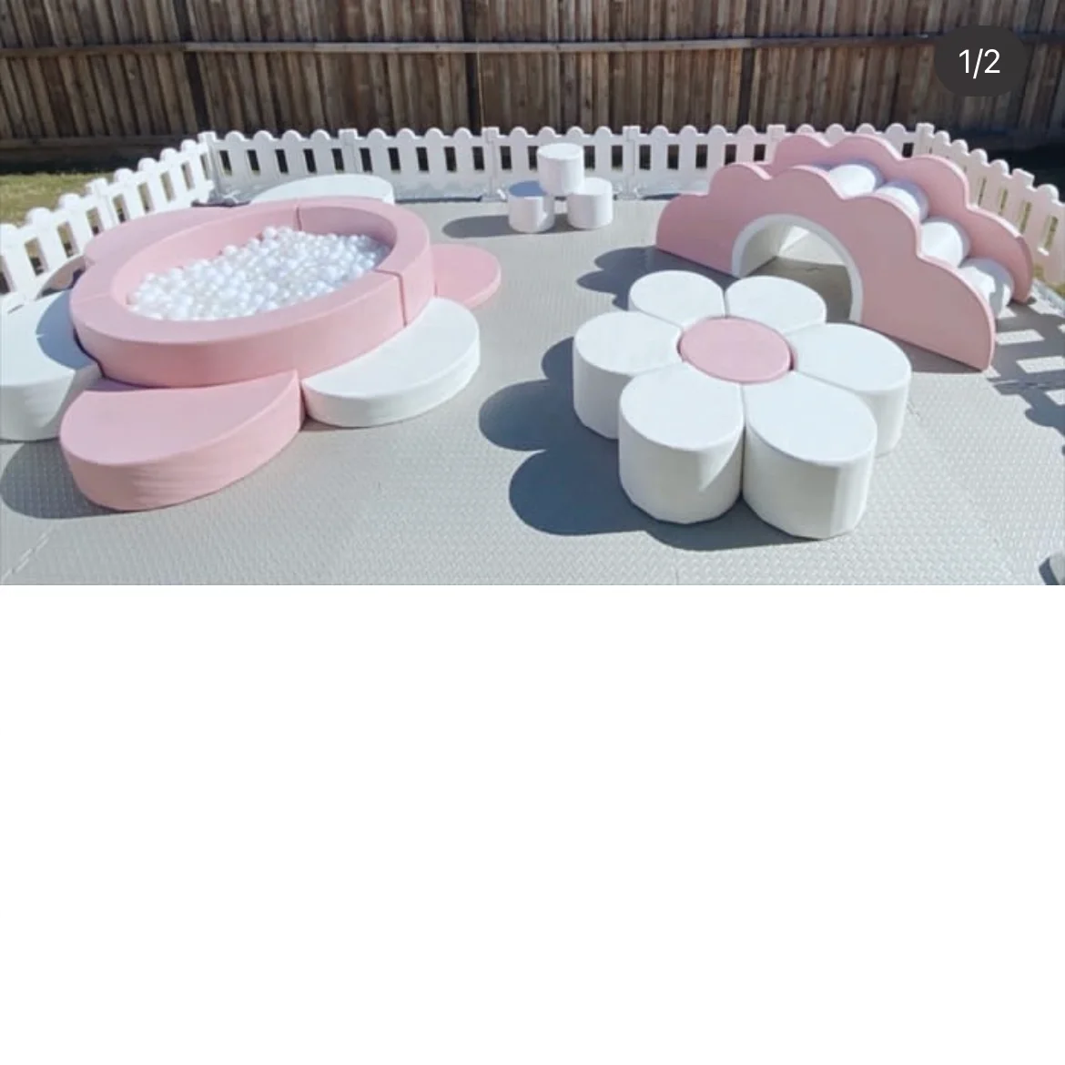 Flower soft play pink soft play set