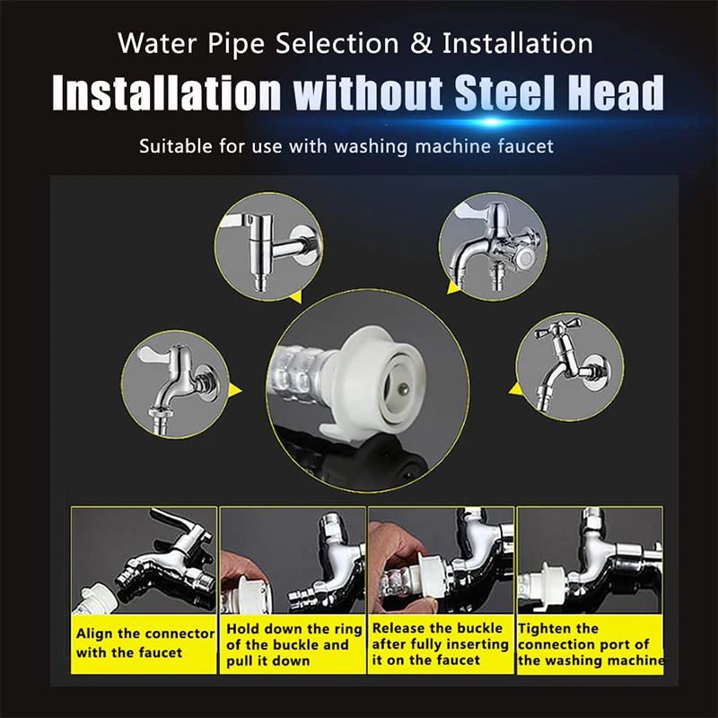 Washing Machine Hoses PVC Washing Machine Pipe Fill Connector Inlet Tube Connector Lnlet Hose