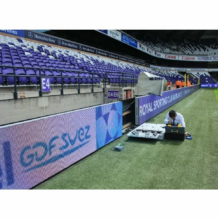 HD Factory Outdoor Sports P5 P6.67 P8 P10 Soccer Football Stadium Fence Led Advertising Panel Led Display Screen Perimeter Board