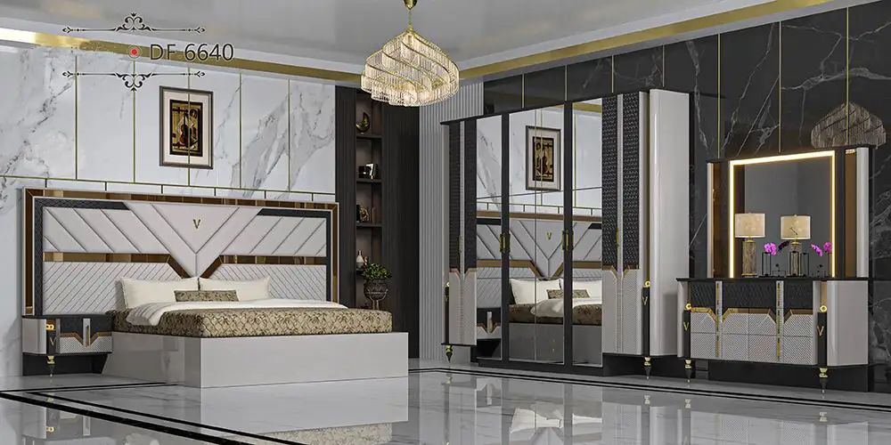 Modern Queen MDF Bedroom Sets Furniture Leather Headband  Full Bedroom Sets  Wooden Contemporary King Size Wood Full Luxury Bed