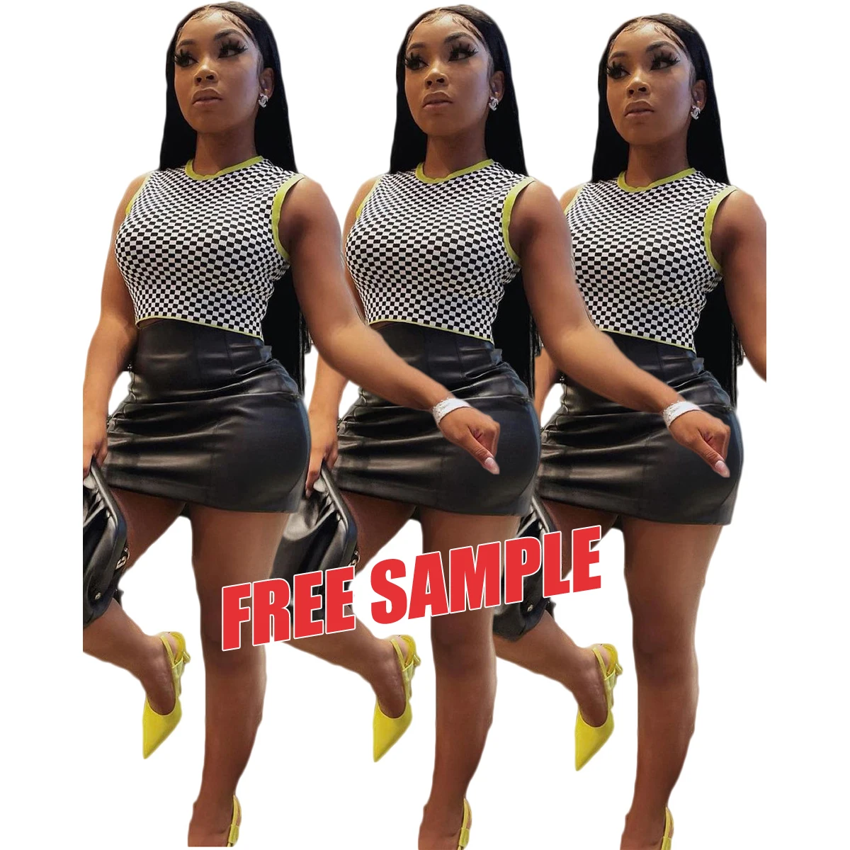 New Arrivals Trending Solid Color Faux Leather Skirts Zipper Fly Mid Waist PU Black Mini Short Skirt Women