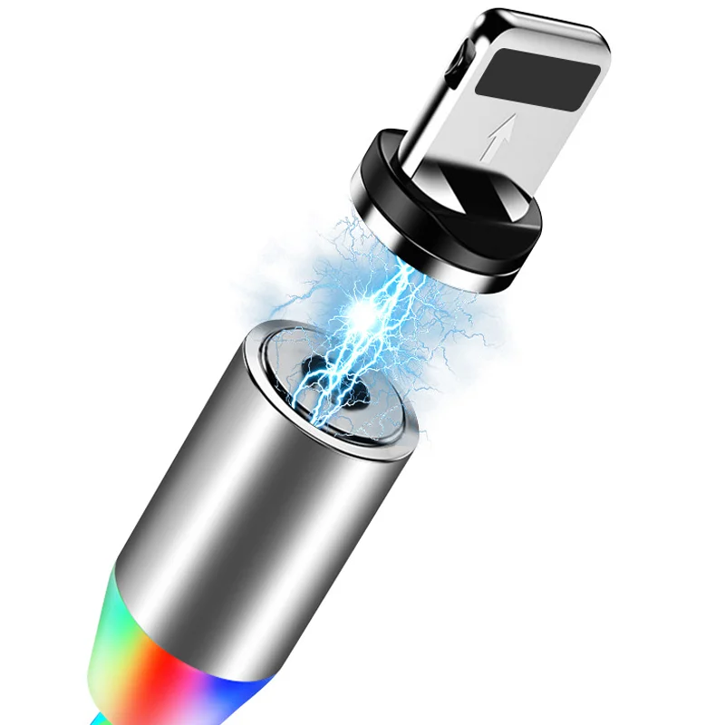 
2021New arrival 3 In 1 Led Super Magnetic Adsorption Fast Colorful Streamer Charging Cable 
