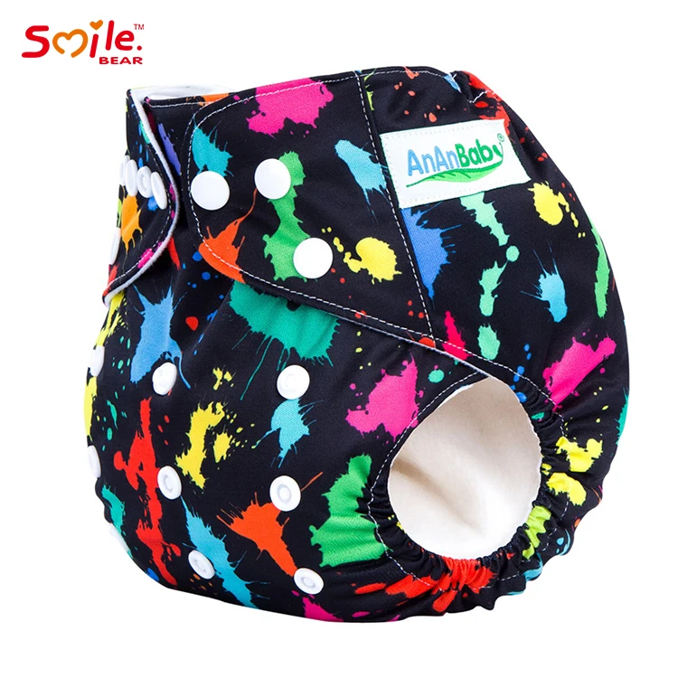 
Smile Bear Baby Diapers Washable Reusable Nappies Cloth Diaper Waterproof For Newborn 
