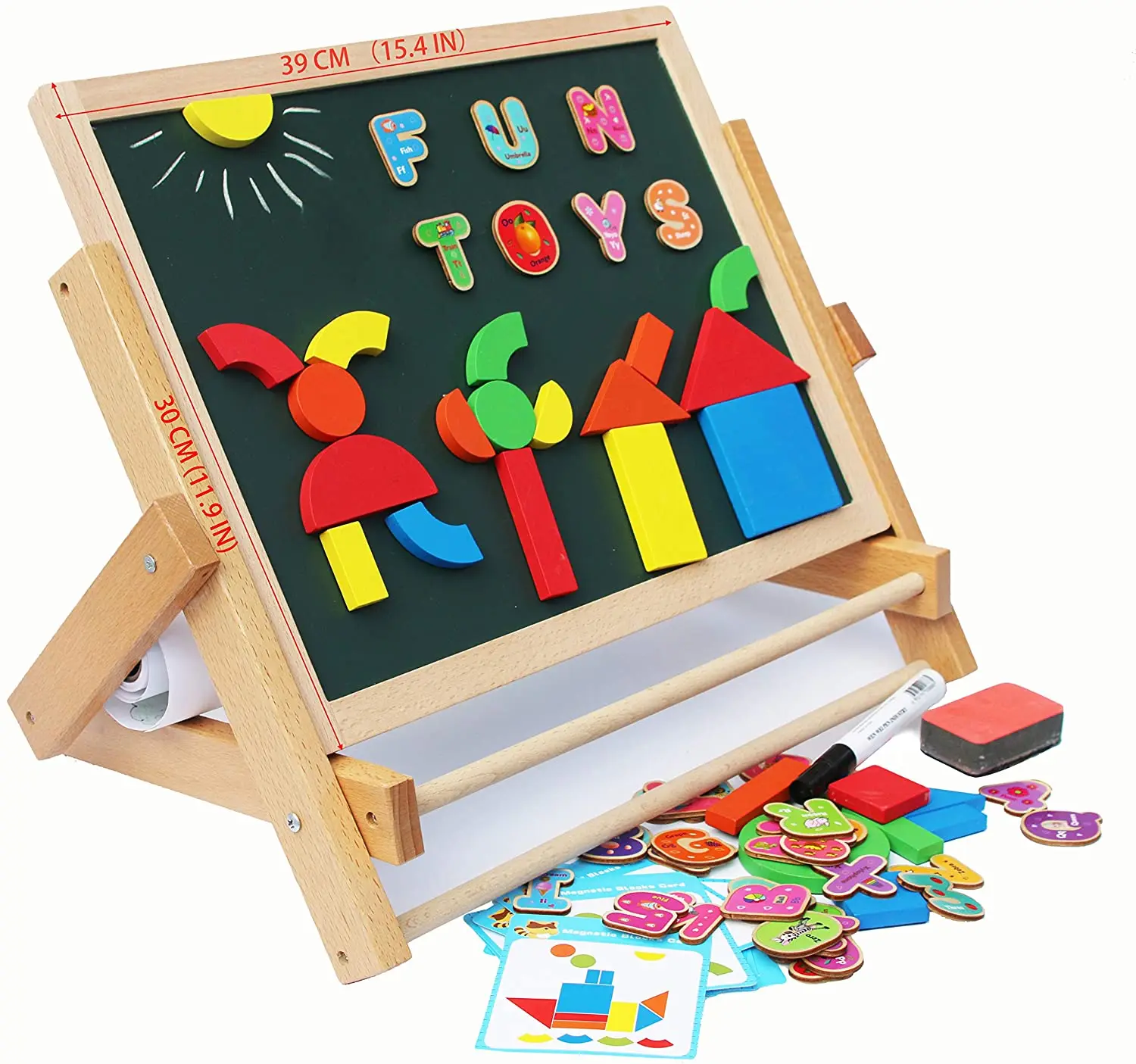 Wooden Hexagon Puzzle for Kid Adults   Shape Pattern Block Tangram Brain Teaser Toy Geometry Logic IQ Game