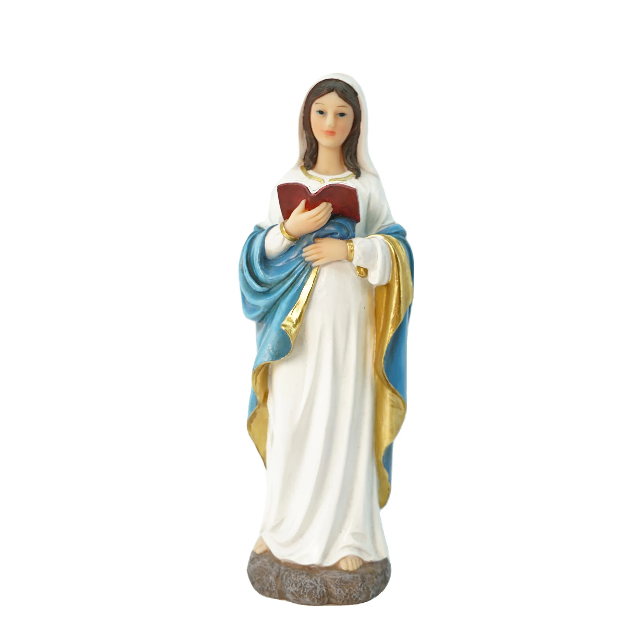 Top Grace Wholesale Resin Blessed Mother Pregnant Mary Statue Religious Figurine Home Decoration