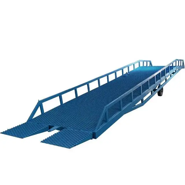 
10ton Warehouse Truck Mobile Movable Hydraulic Truck Cargo Lifts With Hydraulic Car Ramp 
