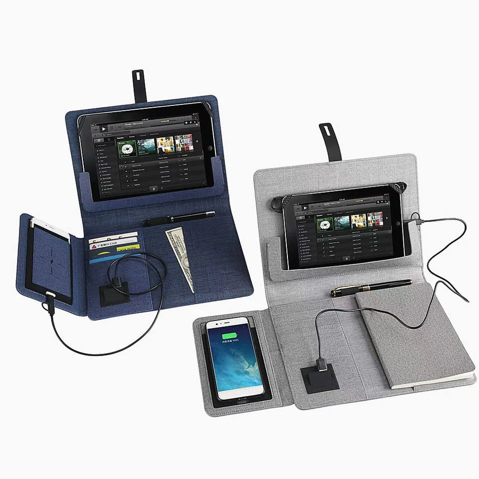 A5 smart Notebook with iPad Holder and Wireless PowerBank  8000mAh  Agenda for Creative Office Stationary