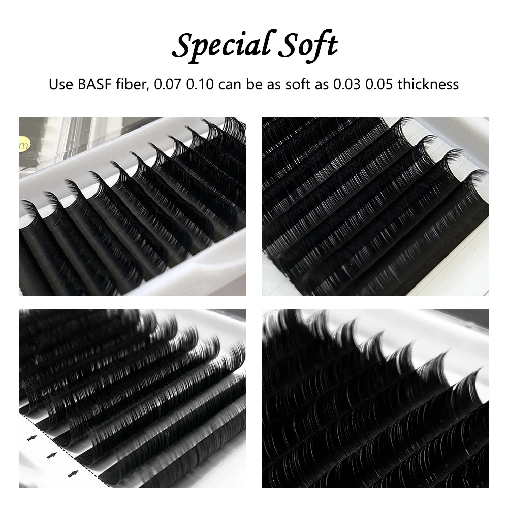 Wholesale Korean PBT Classic Lash Extensions Trays Dark Matte Eyelash Extension