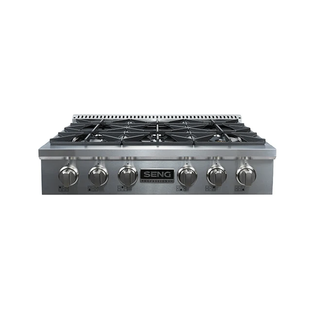 
SENG Kitchen stainless steel cooker top with 6 burner 