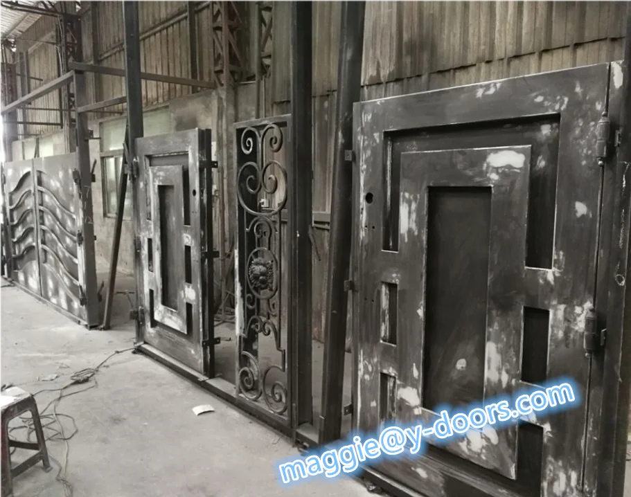  Главные ворота из кованого железа для стальных наружных садовых современных