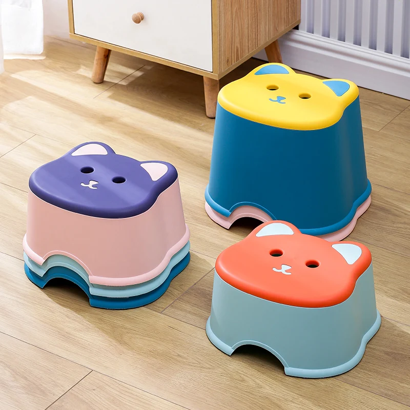 High Quality Portable Kids Plastic Stools Cartoon Mini Chair