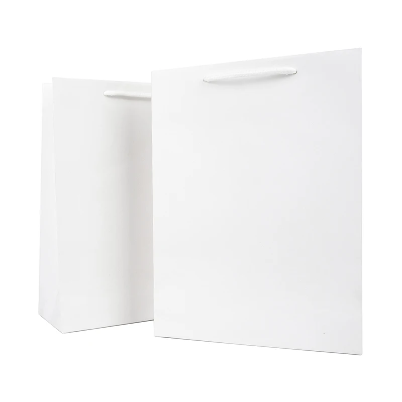 OEM Custom Luxury Gift Craft Shopping White Kraft Paper Bag With Handle Manufacturer