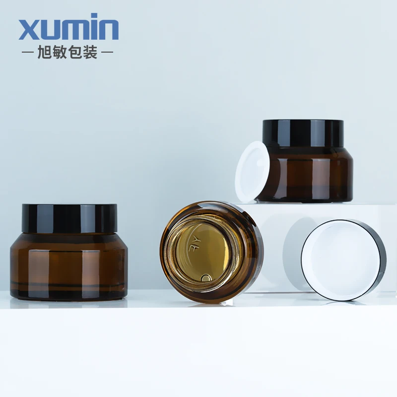 Wholesale cosmetic packaging  containers 30G 50G glass jar for cream bottle 15G