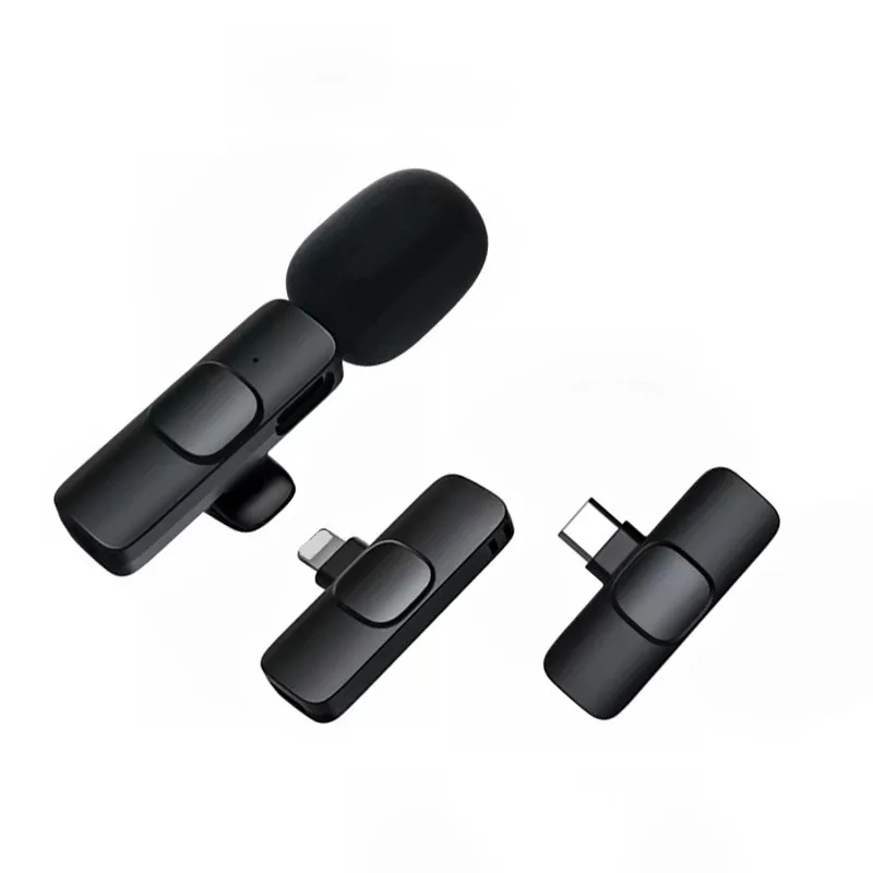2021 NEW K1 wireless Lavalier Microphone Lapel Clip Mic for Phone Android Phone Support Multi-channel Real-Time Mixing