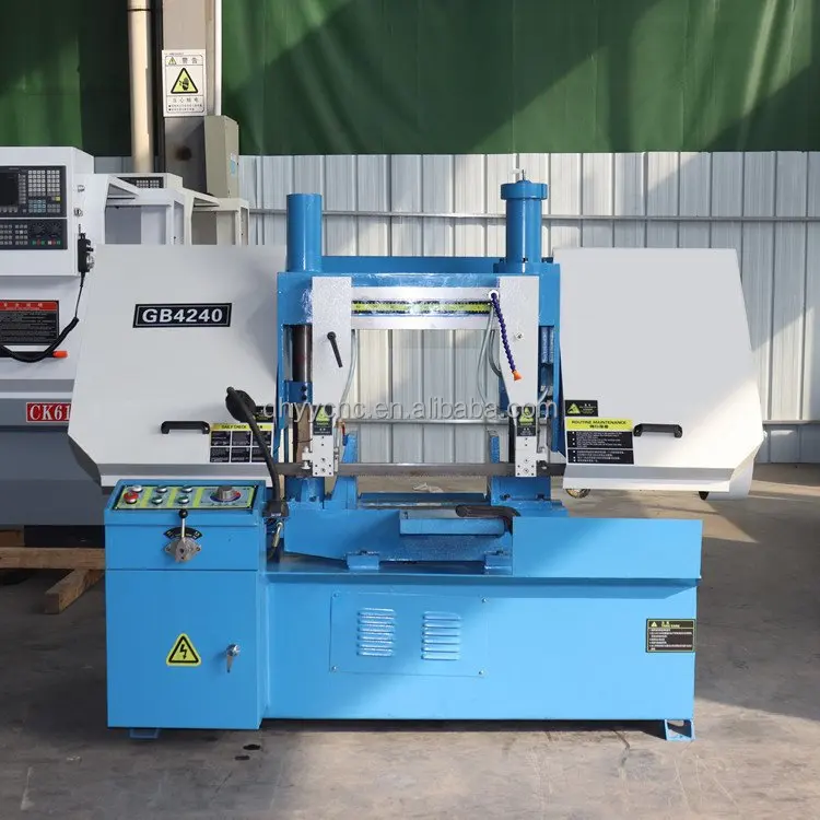 DHYY direct sales high speed band saw machine GB4240 double column band saw machine GB4240 hydraulic metal band saw machine