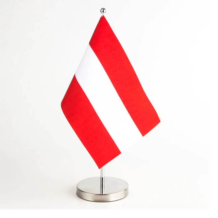 wholesale small flag different countries flag office table desk Flag with metal stand and metal pole