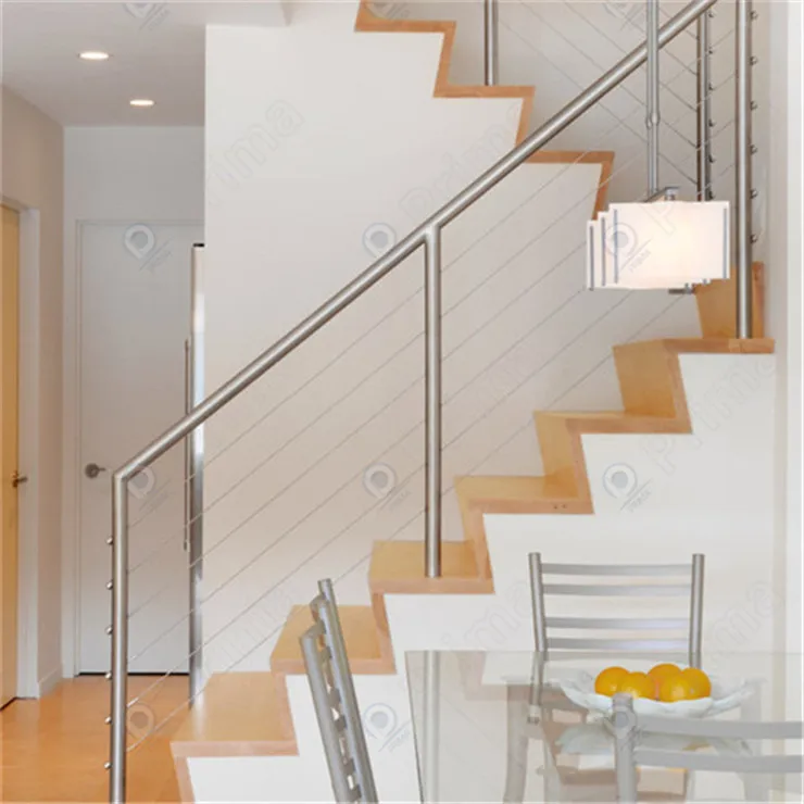 Prima Wire Durable Good Price Cable Railing Post Safety Stair Railing Steel Cable Railing