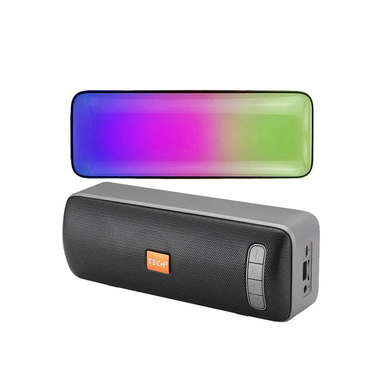 Factory Price Portable Wireless Waterproof Fm Radio 1200Mah Subwoofer Stereo Party Led Light Speaker