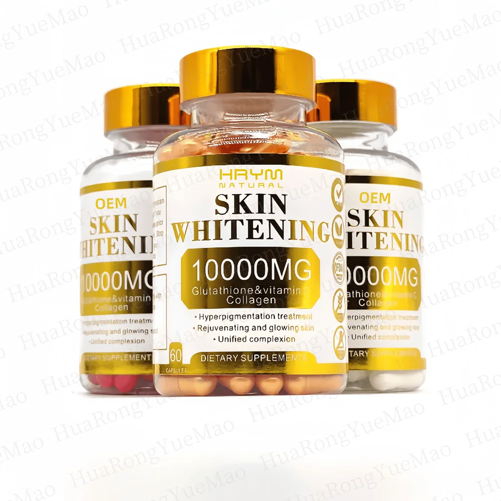 Customized Labels Halal Liposomal Glutathione 5X Extra Whitening  Capsule Collagen Vitamine C  Alpha Lipoic Acid  For Black Skin
