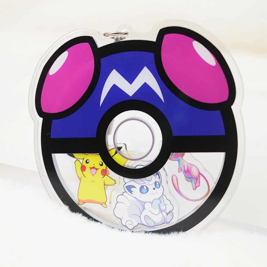 Boxin Wholesaled No Moqcustom Design Cute Moving Acrylic Shaking Oil Shaker Charms Keychain Keyring