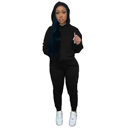 LW8197 - Custom tracksuit jogger pants set 2021 thick sweatsuit women winter clothing 2 piece sets