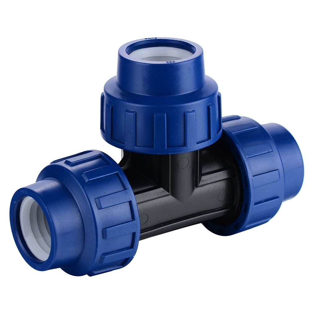 plastic quick connect water fittings irrigation tee pipe