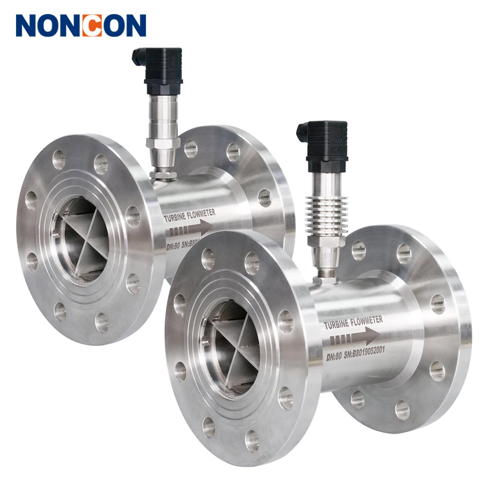 24V DC Liquid Turbine Flowmeter Oil Diesel Gasoline Edible Oil 304SS Stainless Steel water flow meter