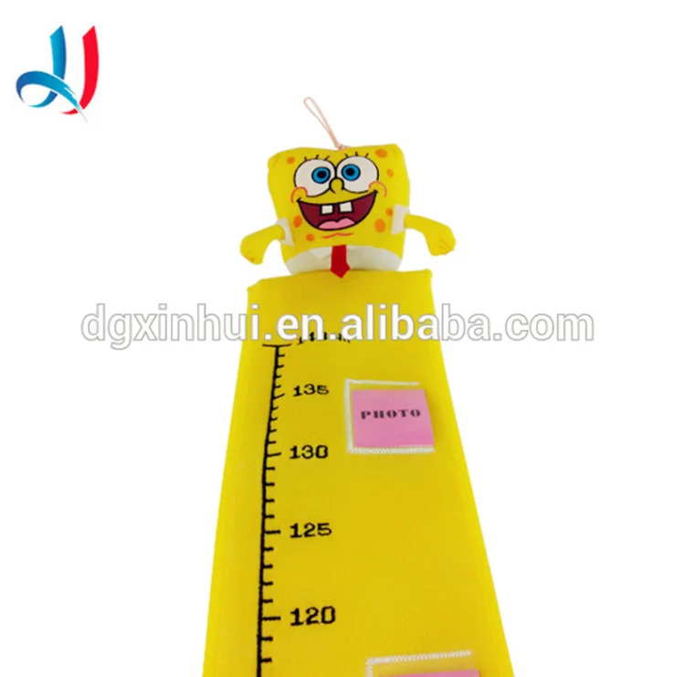 Modern design growth chart foldable grow with animal cotton waterproof kids ruler