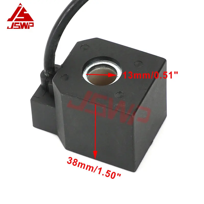 24V Square Solenoid Valve Coil EDH0427V-H EDH0427V Excavator Electric Part for R210-5 R220-5