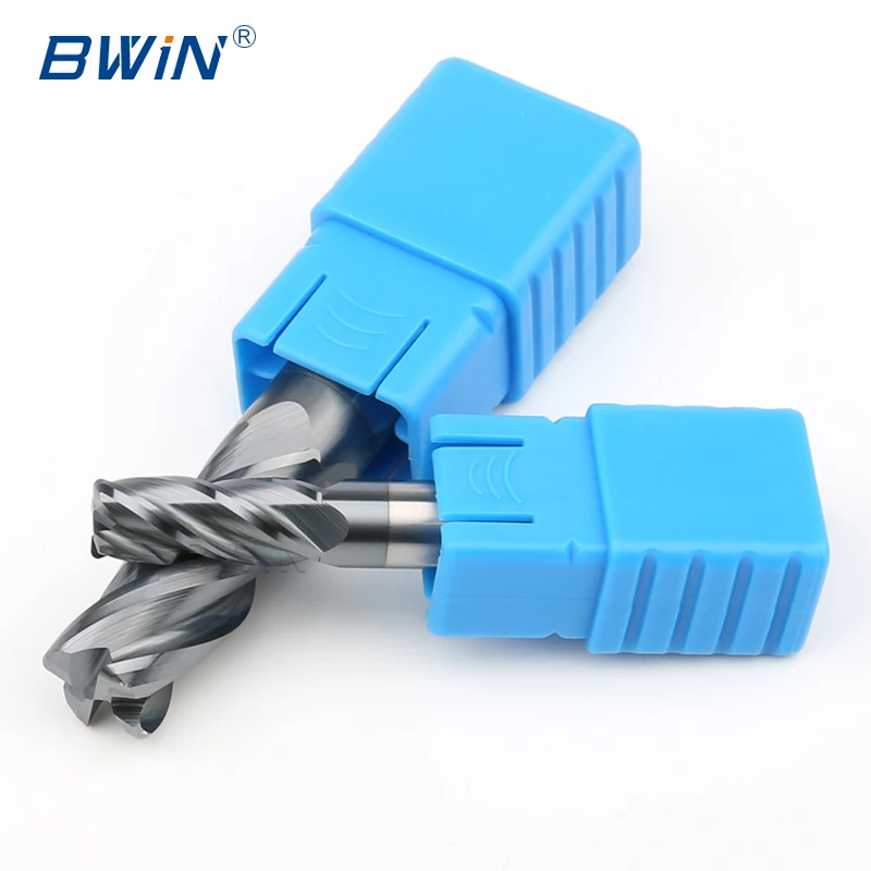 Carbide End Mill 4 Flutes End Mill Cutter Flat Carbide Milling Cutter Cutting Tools End Mills HRC45 Fresas CNC Tool for Metal