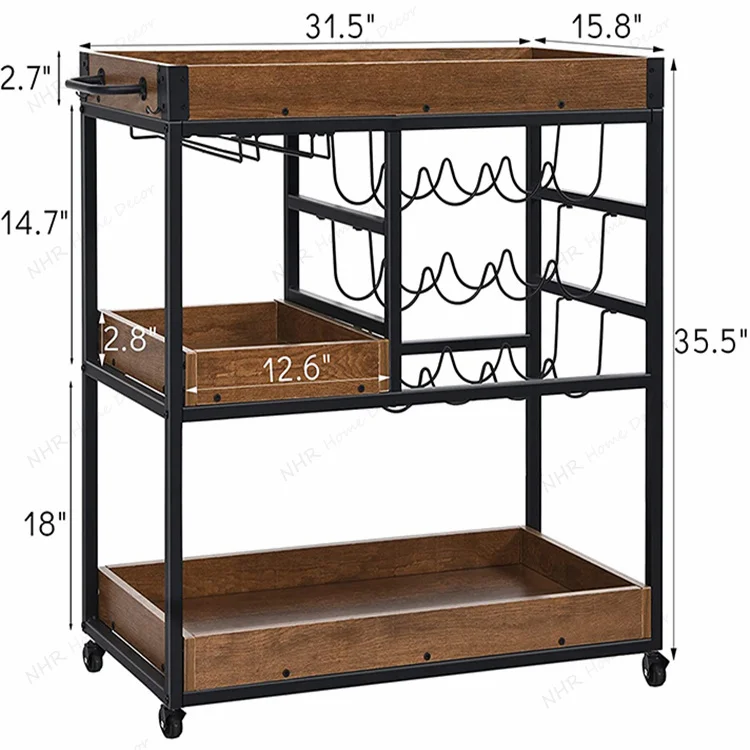 Hotel Decoration Colorful Bar Carts For Home