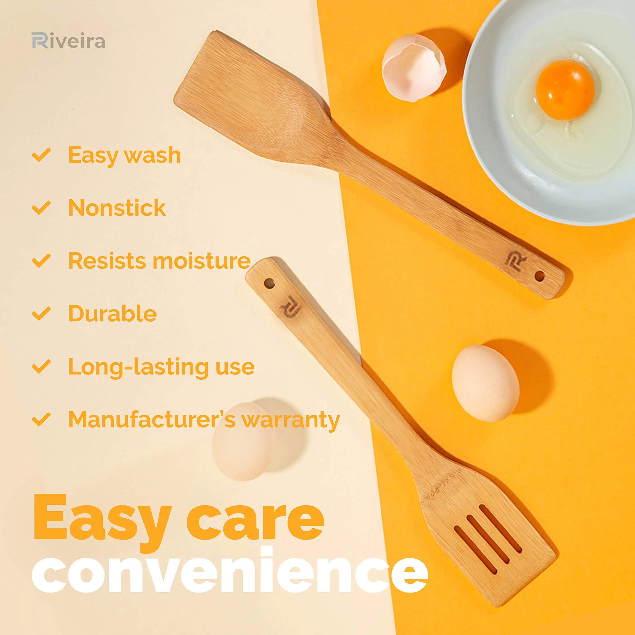 Kitchen Gadgets 6-Piece Bamboo Cooking Utensils Wooden Kitchenware Non Stick Bamboo  Wooden Spatula Spoons Set for Cooking