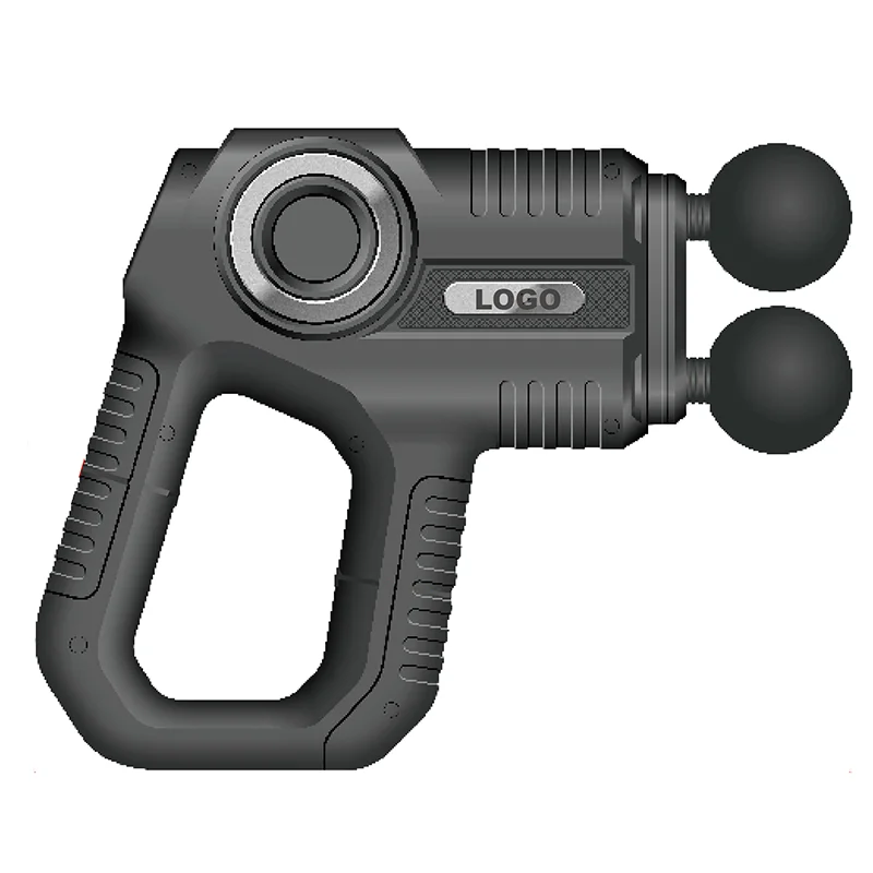 2021 Новое перкуссионное массажное устройство для занятий фитнесом и спортом двойная головка массажный пистолет инструмент для массажа мышц