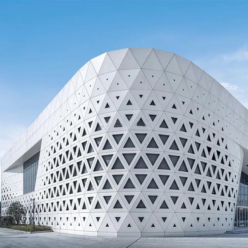 Aluminum Curtain Wall Decorative Perforated Facade Cladding Panels Exterior Wall