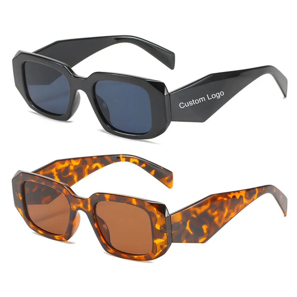 Black Famous Brand Sun glasses Square Fashion Large Frame Polarized Acetate Sunglasses 2024