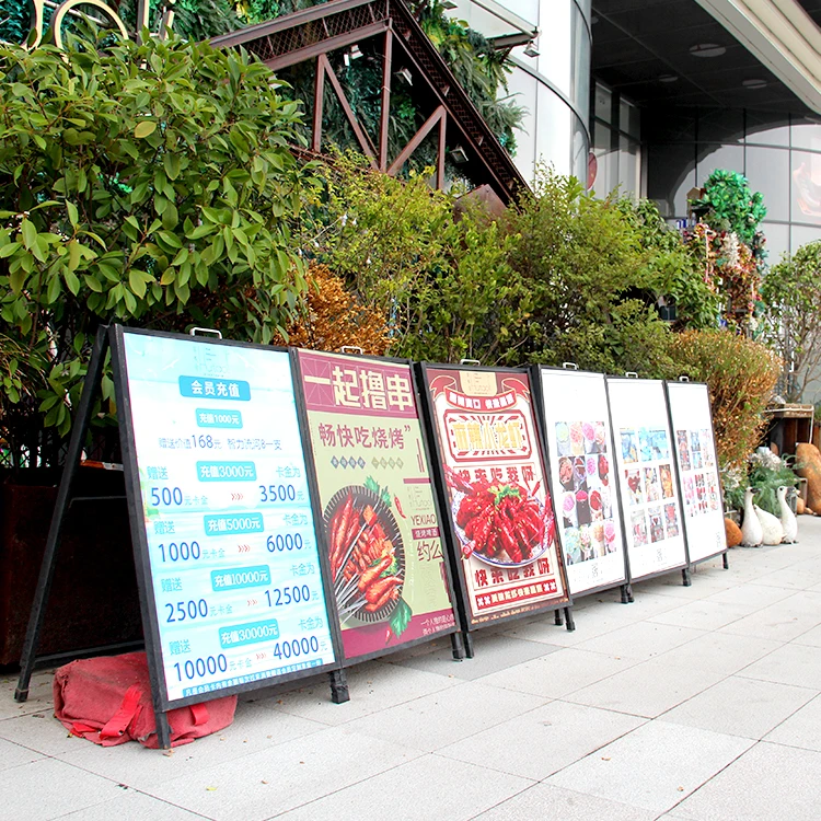 2024 Poster stander,Single iron,double iron poster stand,outdoor advertising outdoor standing board ,road sign