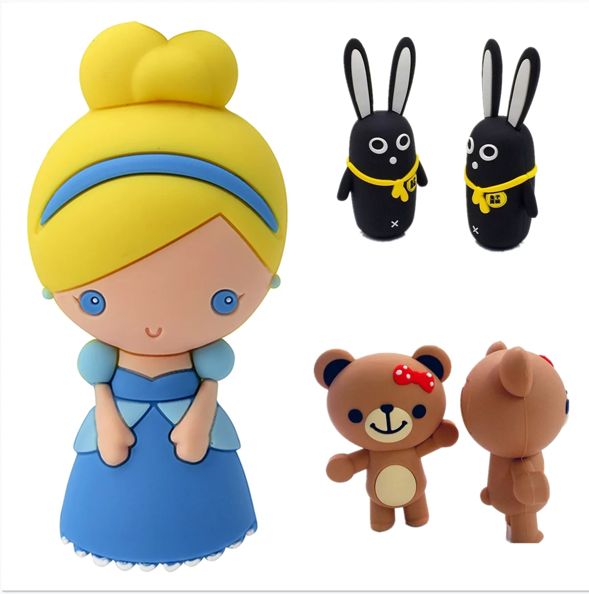 Promotion OEM exquisite high-end 3D cartoon PVC doll action diagram plastic three- doll manufacturer customization