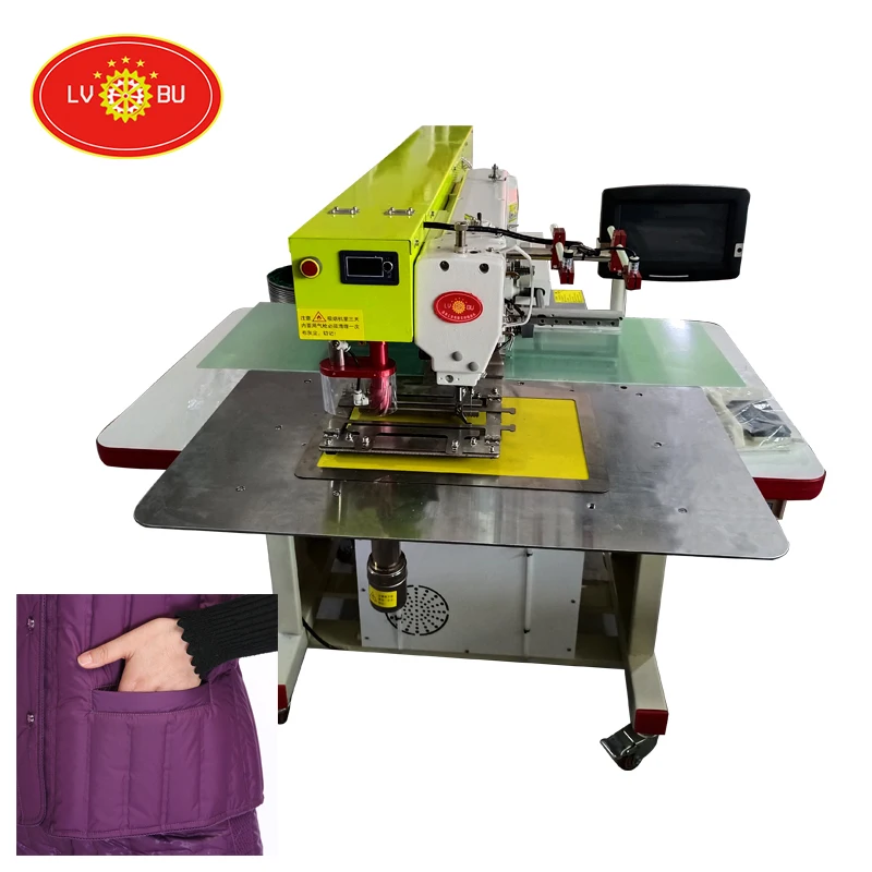 Многофункциональная Автоматическая карманная швейная машина guangzhou apparel machinery лазерная для открывания пакетов с рисунком