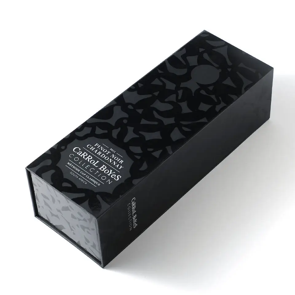Custom Handmade Rigid Cardboard Paper Luxury Wine Boxes Single Champagne Glass Wine Bottle Gift Box Packaging