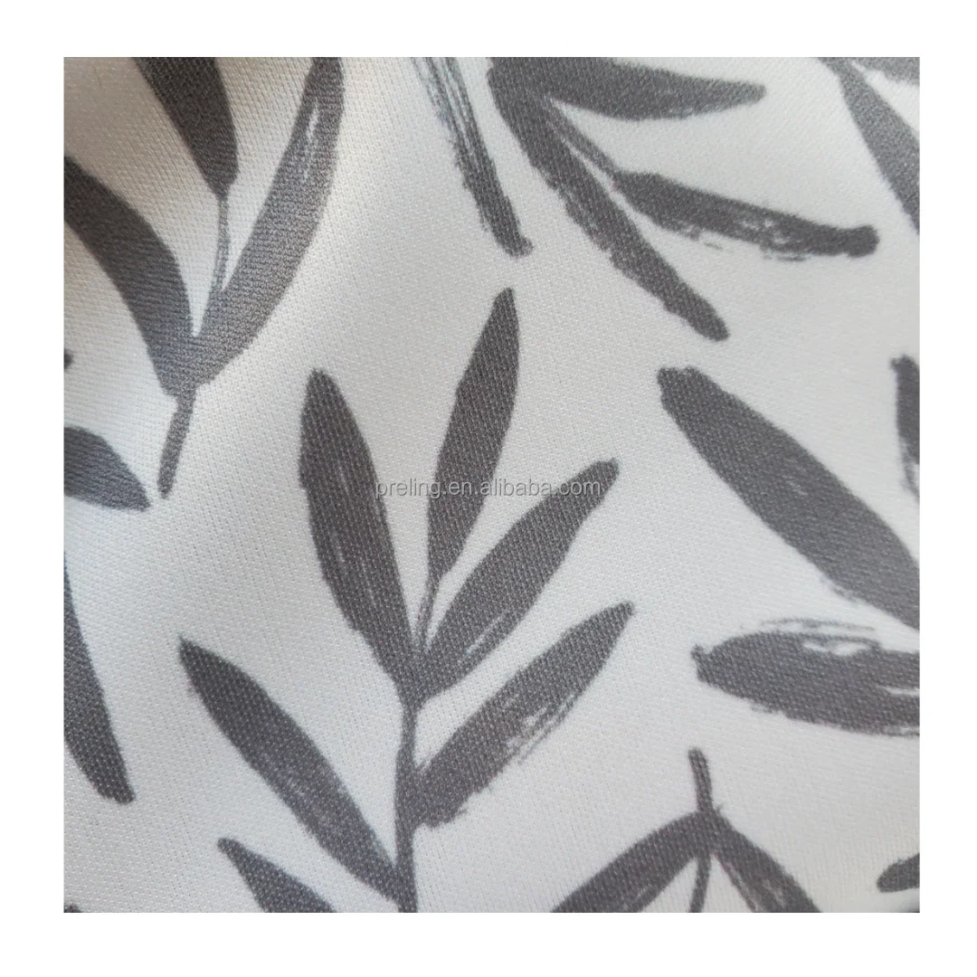 Polyester 30D knitted PUL fabric printed PFCs free water repellent for bibs soft shell mats