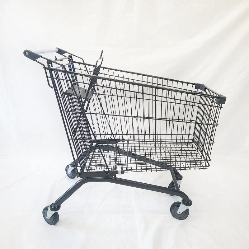 GuanRiver supermarket shopping carts with heavy duty wheels European grocery cart shopping trolley with wheels