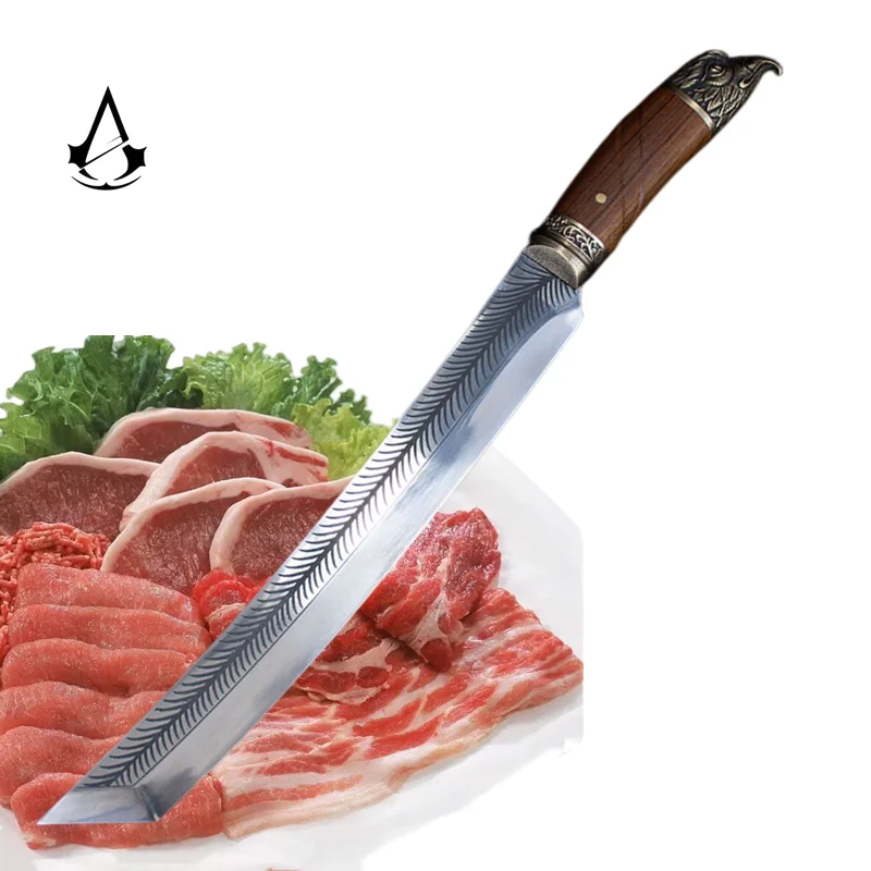 Longquan China 21 inch eagle head eel raw fish knife extended kitchen cooking fruit knife