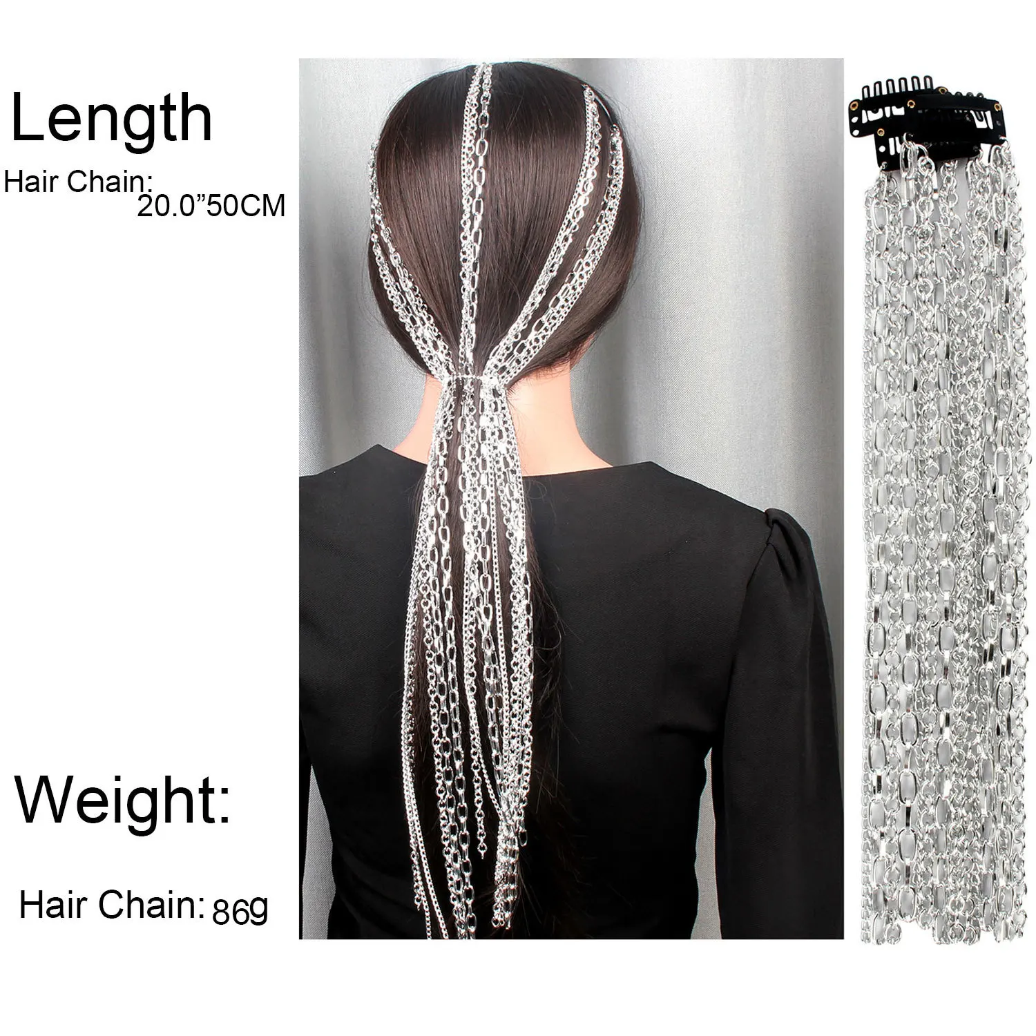 ROMANTIC Women Head Accessories Statement Tassel Hair Chain Trendy Hair Jewelry Hair Chain