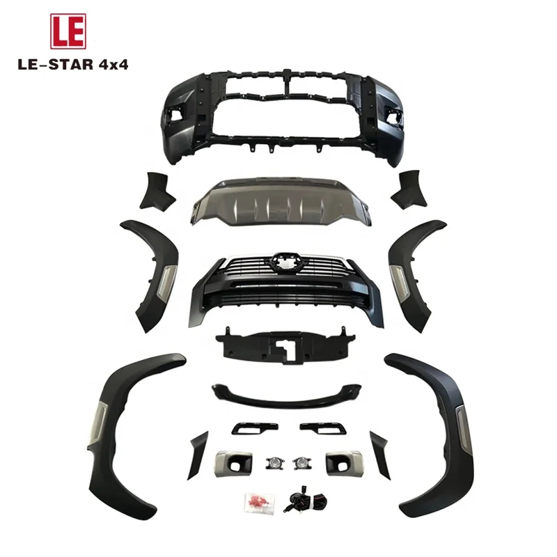 High quality head light lamp tail lamp body kits conversion car bumper for Hilux revo Rocco 2021