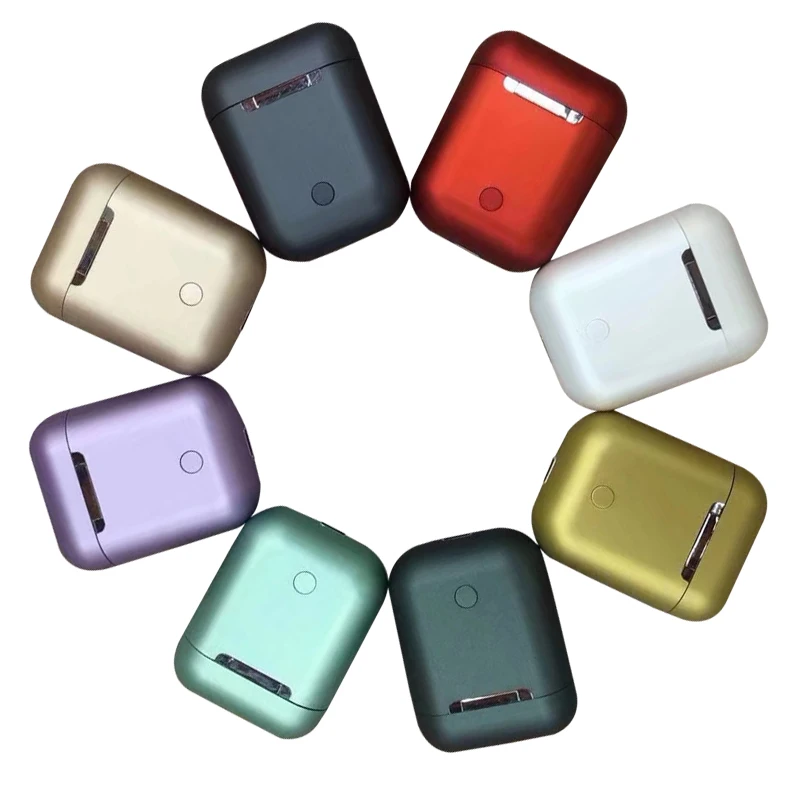 new Factory wholesale metal color i12 Tws earbuds wireless stereo metal color colorful i12 earphone Macaron 5.0 earphone